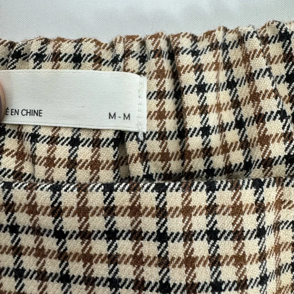 Oak + Fort Pants‎ Size M Elastic Waist Textured Stretch Pockets Comfort Relaxed - Picture 4 of 8